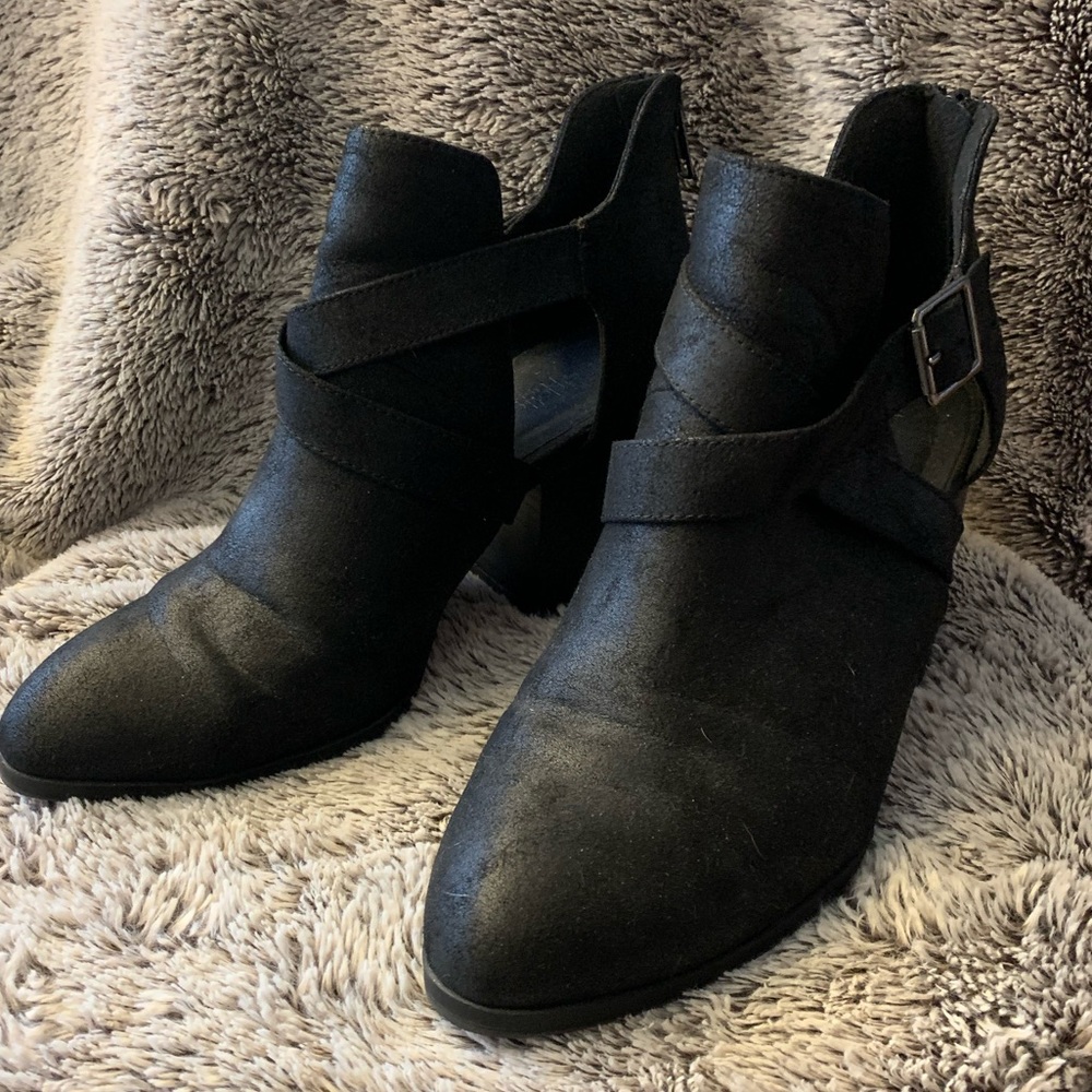 Black Booties with small heel